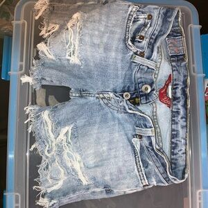 Lucky Brand Lil Maggie Jean Distressed Denim Shorts